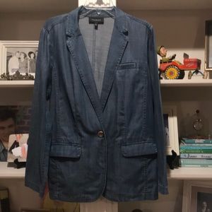 Talbots Denim blazer jacket L